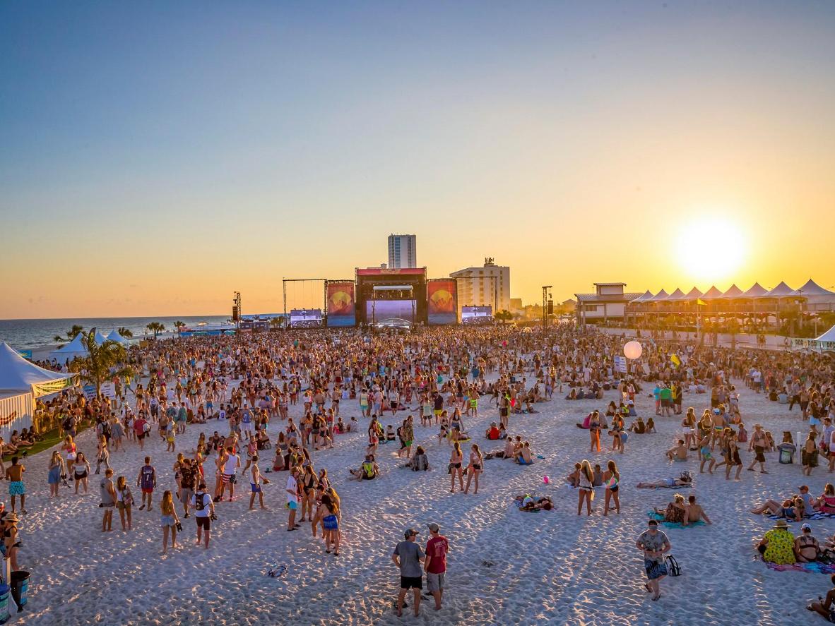 Dance on white sand at the Hangout Music Festival in Gulf Shores