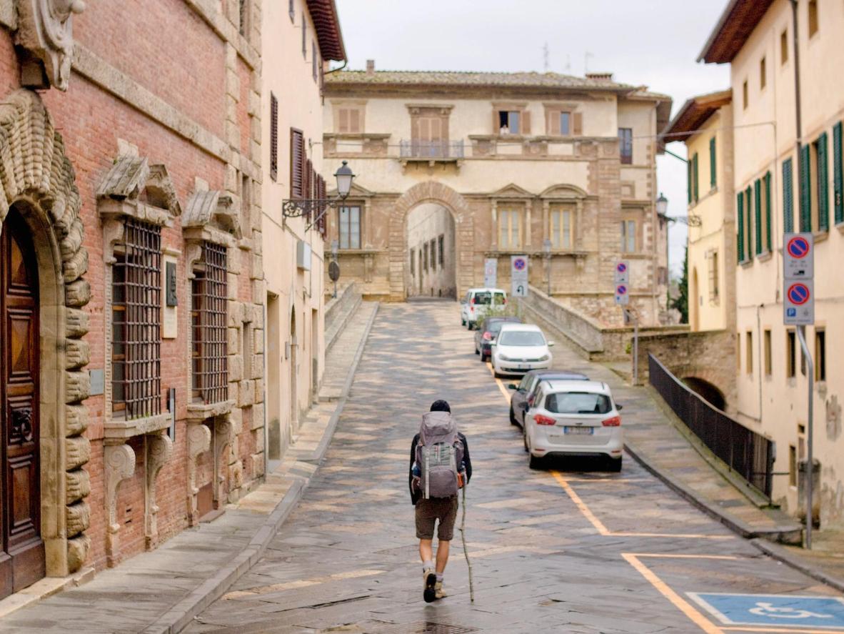 The Via Francigena goes through the captivating Tuscan hilltop town of Colle di Val d'Elsa