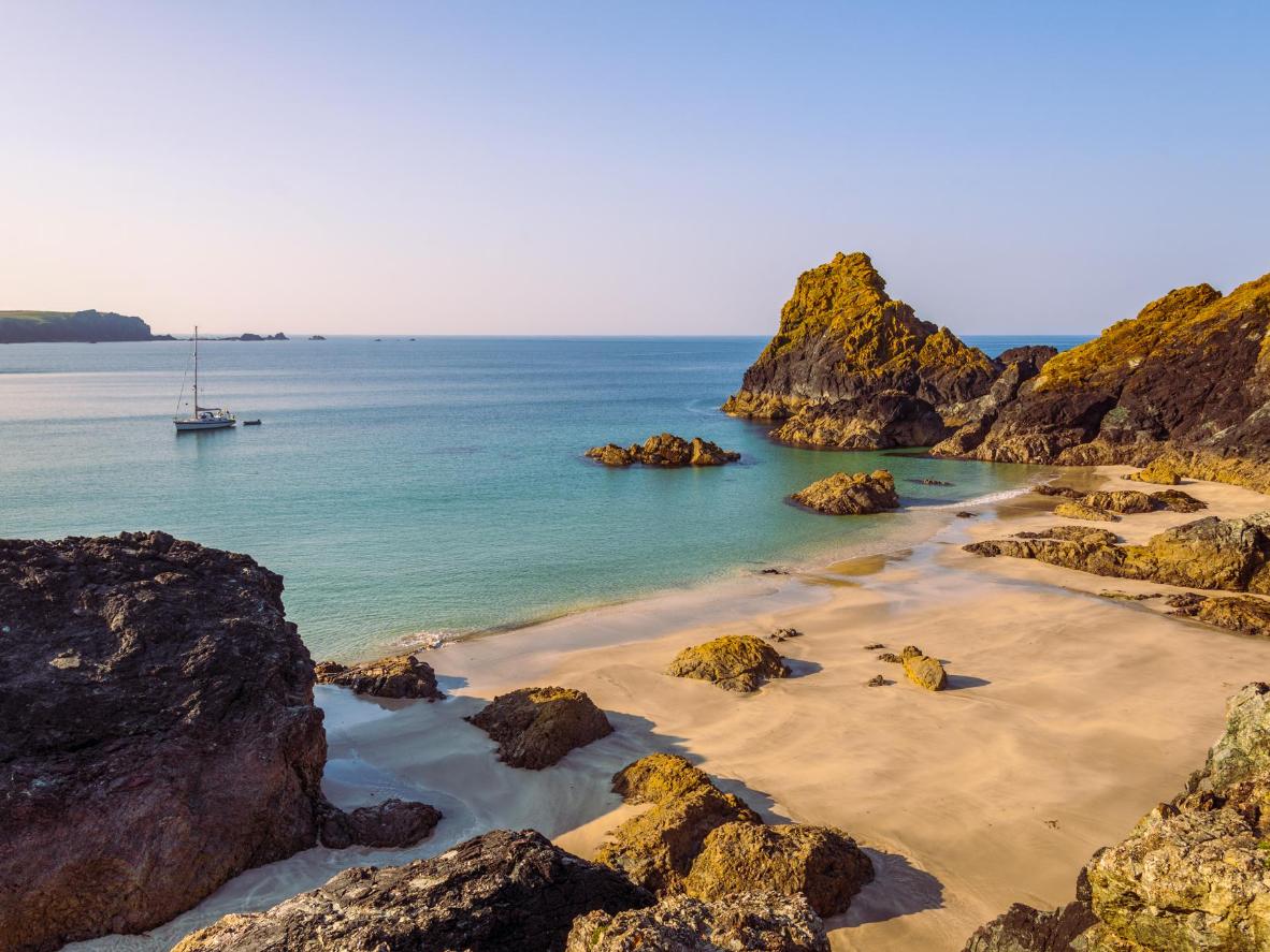 Prepare to be mesmerised by Kynance Cove's unusual combination of craggy stacks, tidal islands and sea caves
