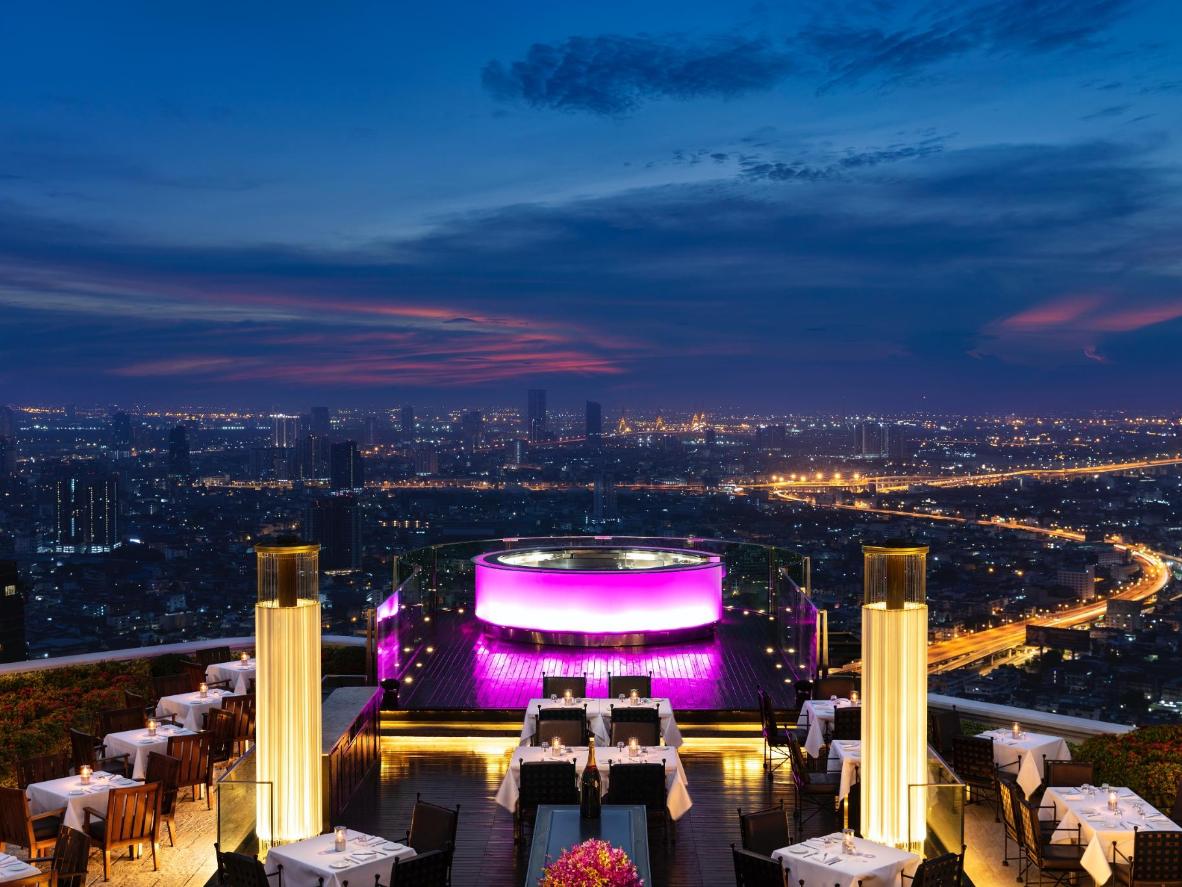 Sky Bar sits on the 63rd floor of the imposing Lebua State Tower