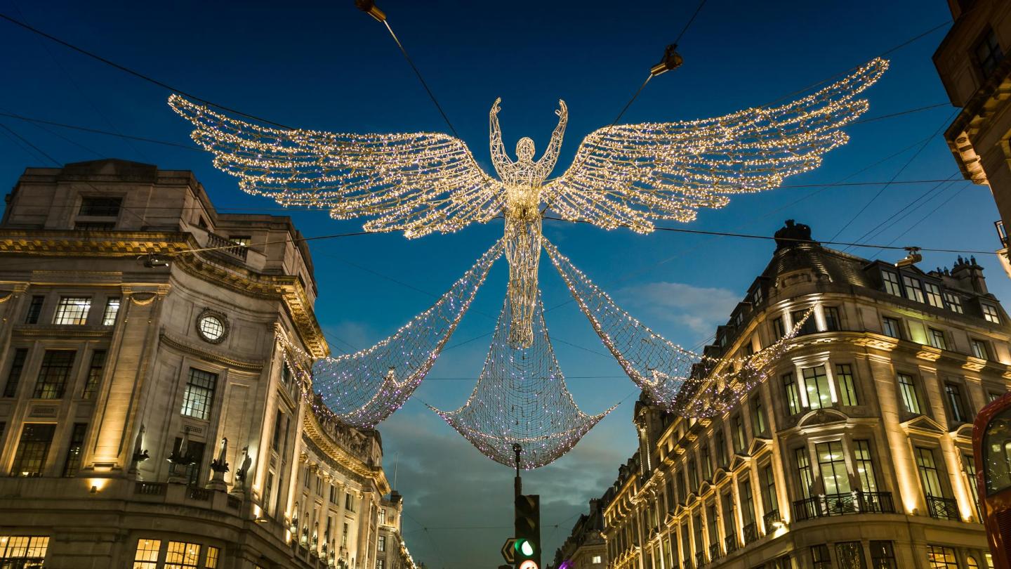 Watch London sparkle as streets across the city centre are adorned with Christmas lights