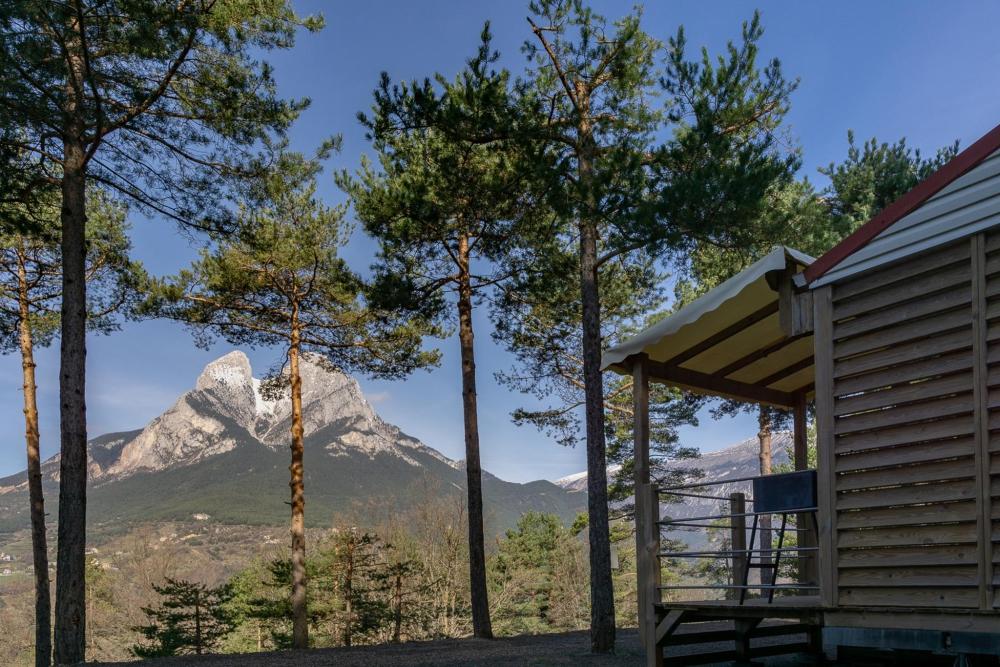  Pedraforca can be seen from a private wooden verandah