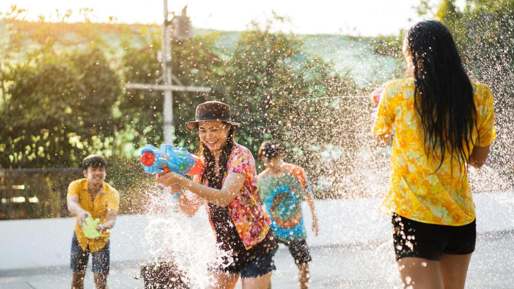 Split your time between lazing on the beach and water fights in Pattaya