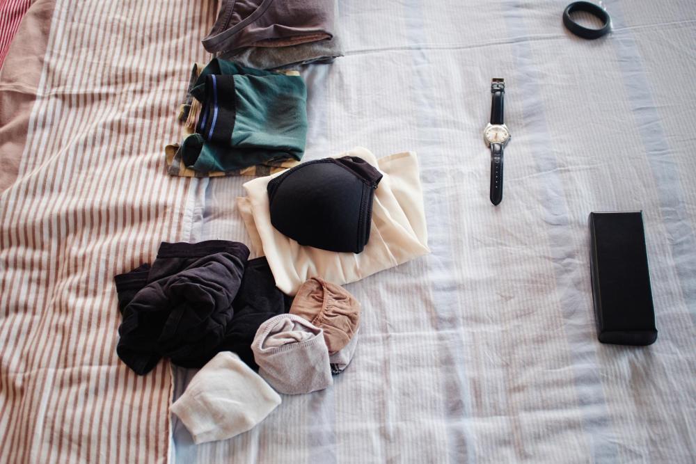 Pack fewer clothes than you think but more underwear 