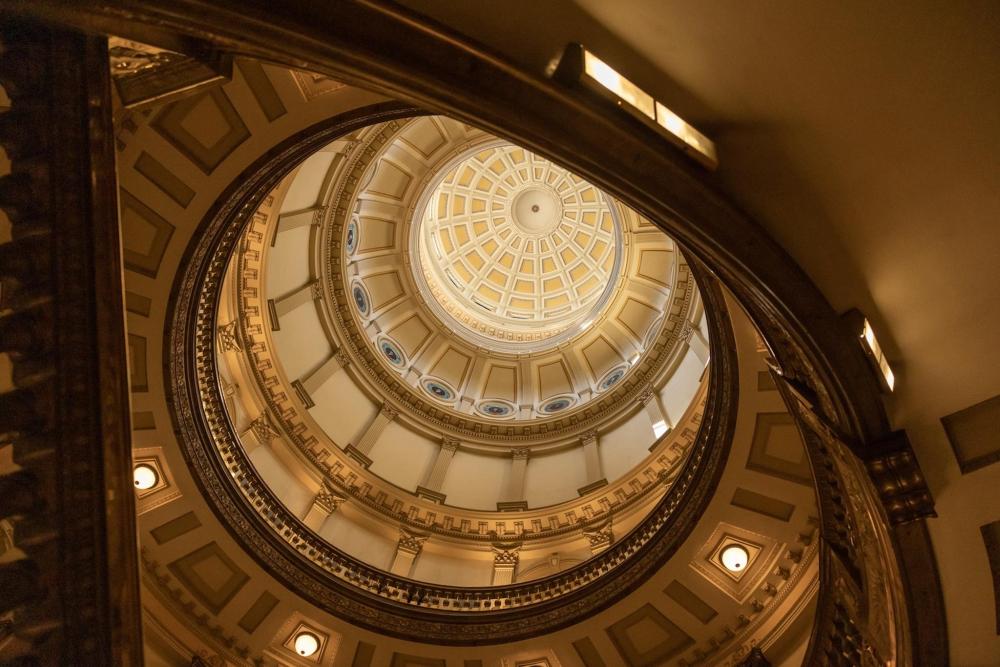 The dome of the Colorado State Capitol, showcasing its architectural grandeur