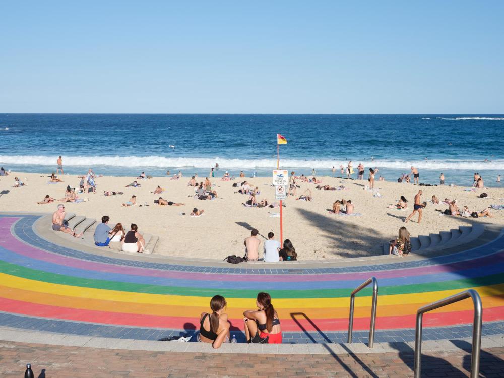 People relaxing on Coogee Beach