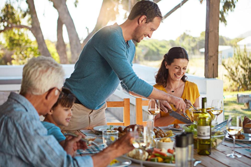 People sharing a meal